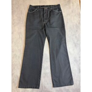 Vintage Maverick Mens Black Workwear Pants Straight Leg USA check photos 35x30